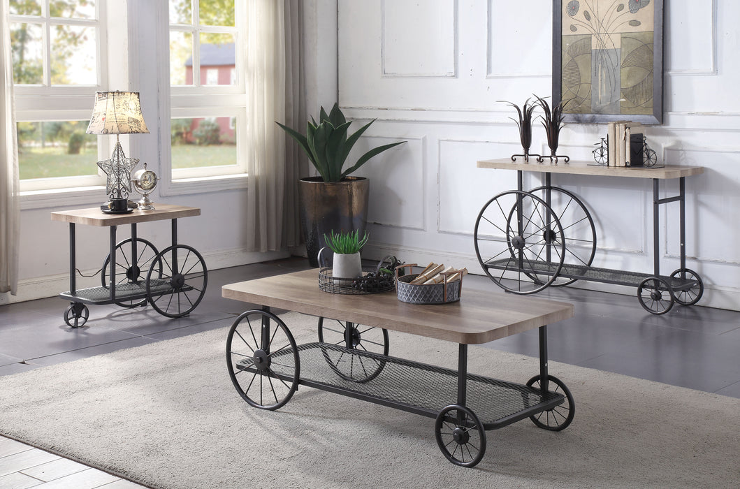 Francie Oak & Antique Gray Coffee Table - FAMSA Furniture (TX)