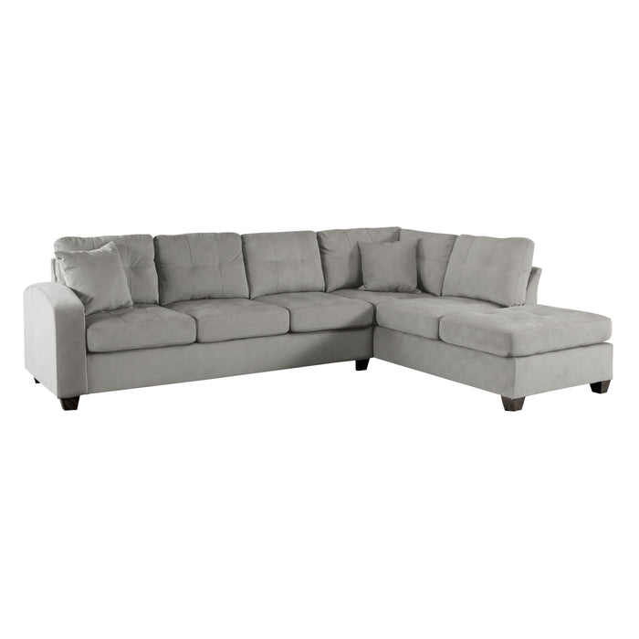 Emilio 2-Piece Reversible Sectional with Chaise in Taupe - 8367TP* - FAMSA Furniture (TX)