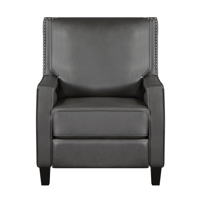 Berenson Push Back Reclining Chair in Gray - 8504GRY-1 - FAMSA Furniture (TX)