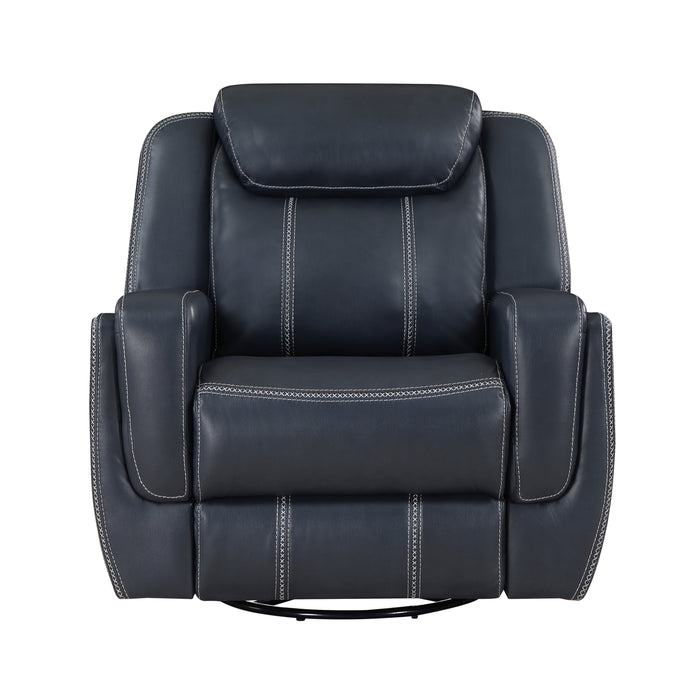 Littleton Swivel Glider Reclining Chair in Blue - 8516BU-1 - FAMSA Furniture (TX)