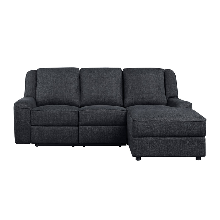Monterey 2-Piece Reclining Sectional with Right Chaise in Black - 8530EB*SC - FAMSA Furniture (TX)