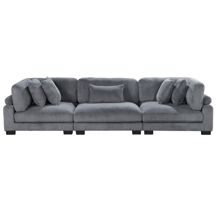 Traverse Sofa in Gray - 8555GY-3* - FAMSA Furniture (TX)