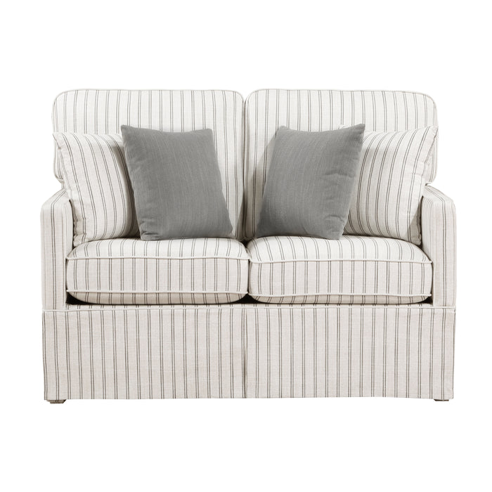 Hampstead Loveseat in Gray/White - 8557-2 - FAMSA Furniture (TX)