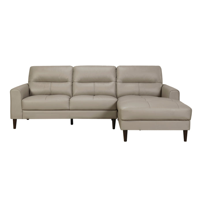 Lewes 2-Piece Sectional with Right Chaise in Beige - 8566LTE*SC - FAMSA Furniture (TX)