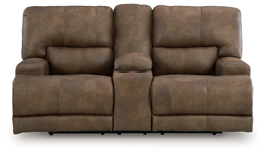 Beckley Place Power Reclining Loveseat with Console - FAMSA Furniture (TX)