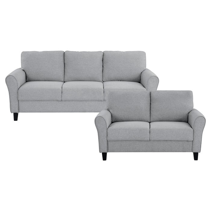 Ellery 2pc Set: Sofa, Love in Gray - 9209DG*2 - FAMSA Furniture (TX)
