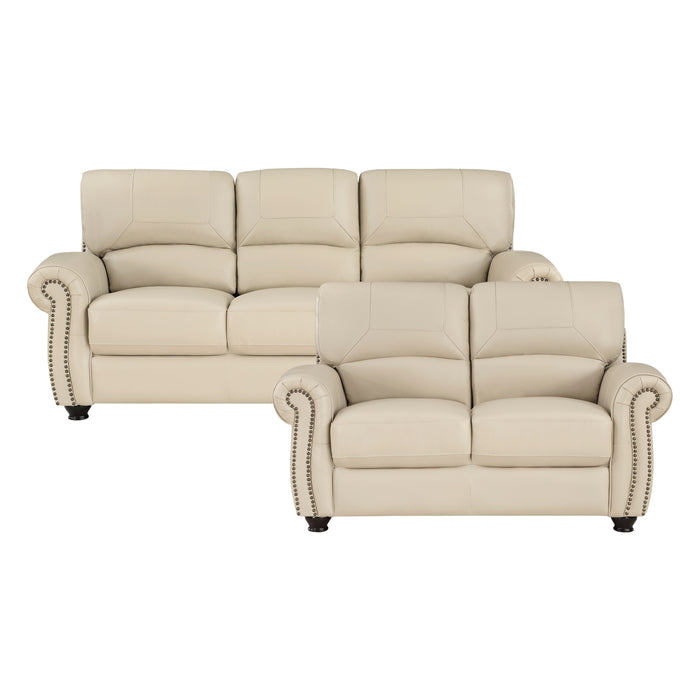 Foxborough 2pc Set: Sofa, Love in Cream - 9269CR*2 - FAMSA Furniture (TX)