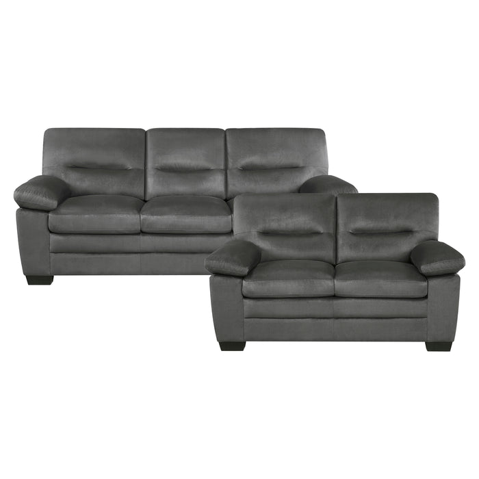 Keighly 2pc Set: Sofa, Love in Gray - 9328DG*2 - FAMSA Furniture (TX)
