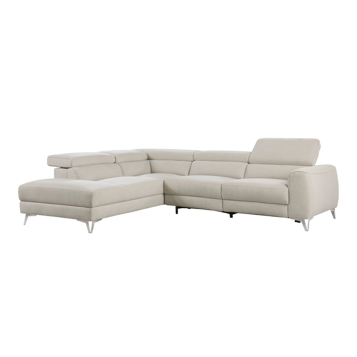 Bienvenue 2-Piece Power Reclining Sectional with Left Chaise in Beige - 9415*SCPW - FAMSA Furniture (TX)