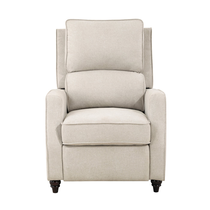 Loveland Push Back Reclining Chair in Beige - 9418BE-1