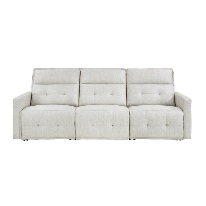 Salida (3)Power Double Reclining Sofa with Power Headrests in White - 9444HMP-3PWH* - FAMSA Furniture (TX)