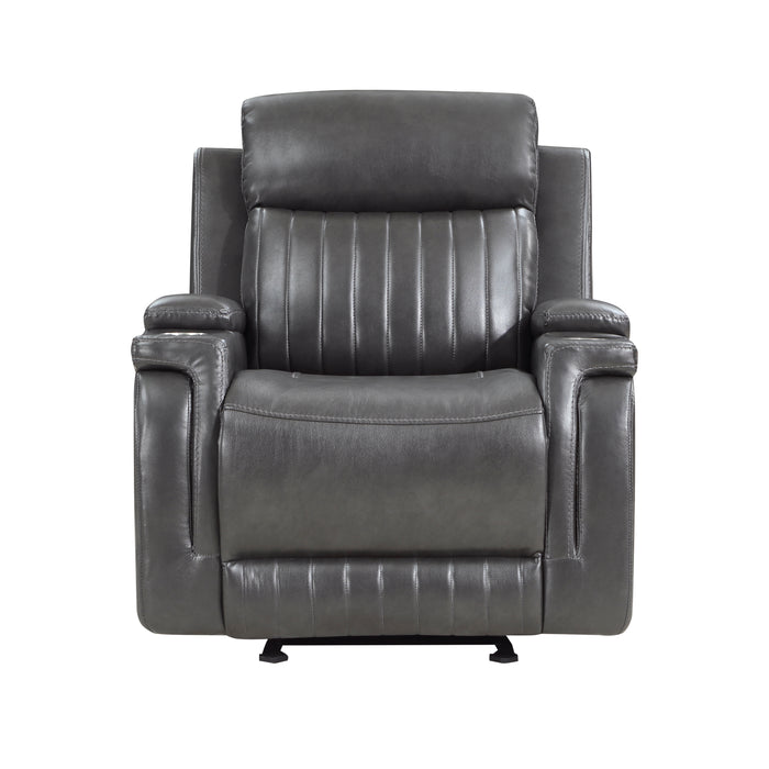 Broomfield Glider Reclining Chair in Gray - 9456DG-1 - FAMSA Furniture (TX)