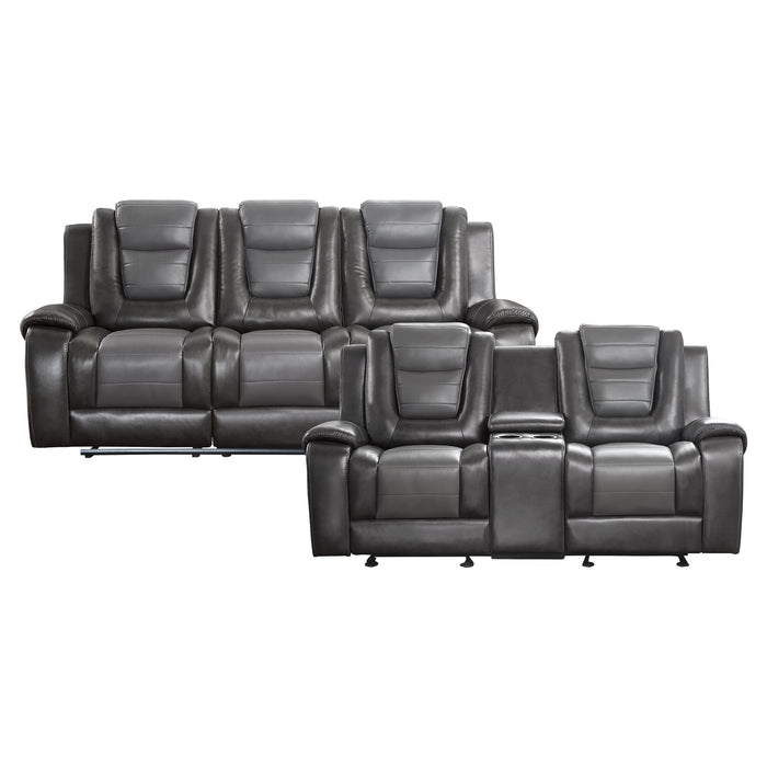 Briscoe 2pc Set: Sofa, Love in Gray - 9470GY*2 - FAMSA Furniture (TX)