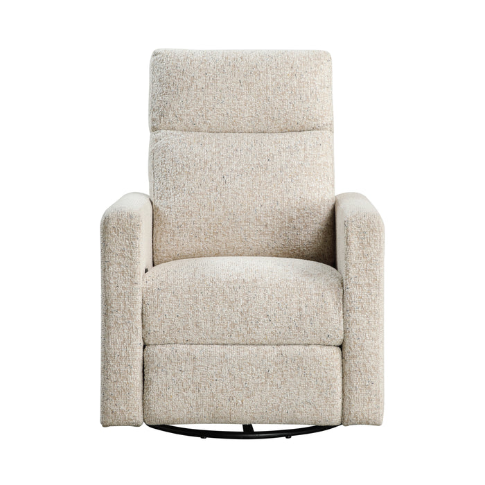 Olathe Swivel Glider Reclining Chair in Beige - 9504-1
