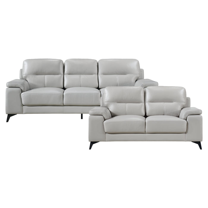 Mischa 2pc Set: Sofa, Love in Gray - 9514SVE*2 - FAMSA Furniture (TX)