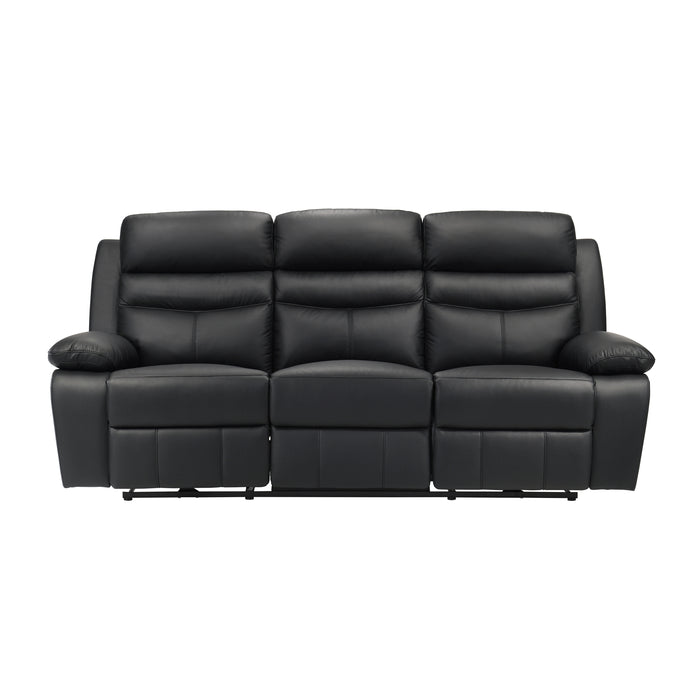 Hancock Power Double Reclining Sofa in Black - 9628BLK-3PW