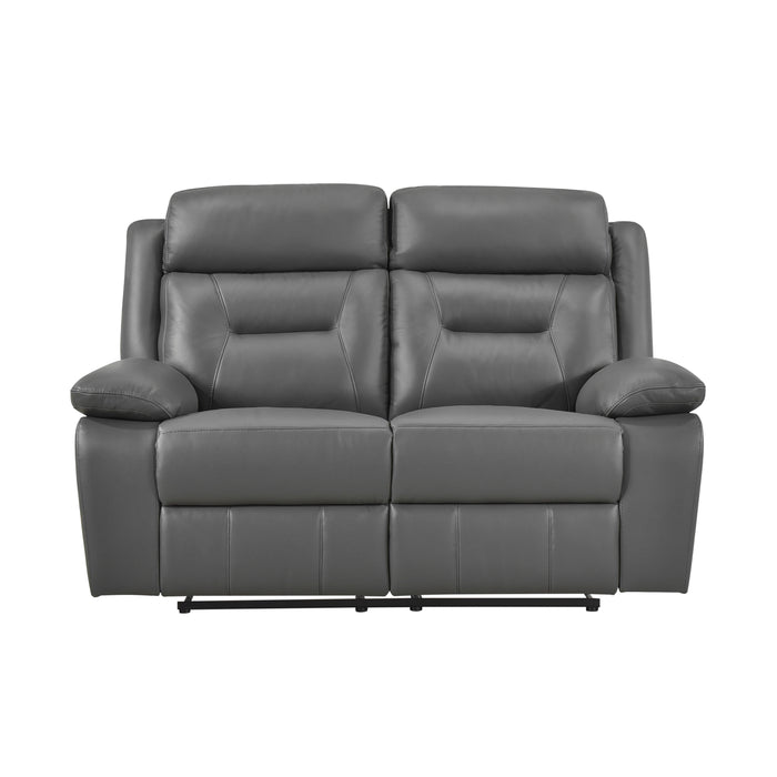 Laconia Double Reclining Loveseat in Gray - 9629DGY-2 - FAMSA Furniture (TX)