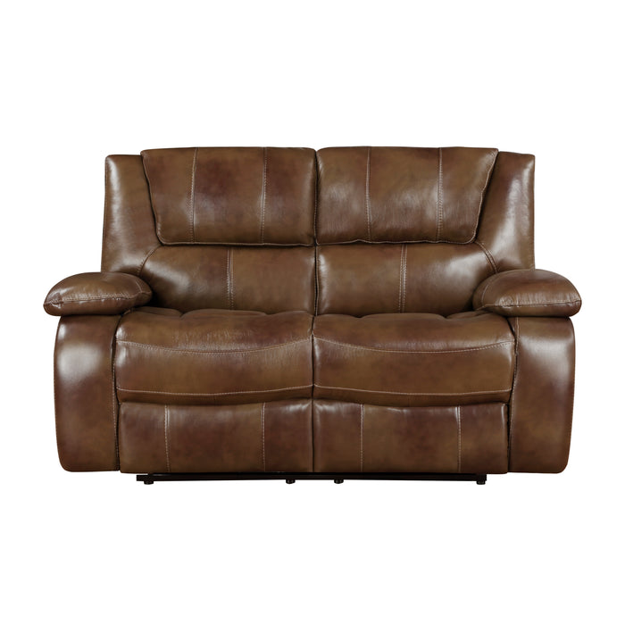 Ellicott Double Reclining Loveseat in Brown - 9639BR-2 - FAMSA Furniture (TX)