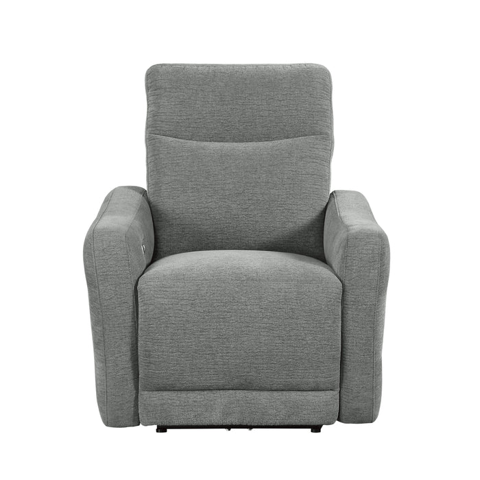 Edition Power Lay Flat Reclining Chair with Power Headrest and USB Port in Gray - 9804DV-1PWH - FAMSA Furniture (TX)