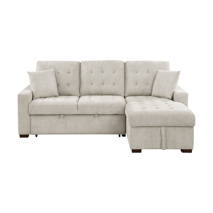 Waitsfield 2-Piece Sectional with Right Chaise, Pull-out Bed and Hidden Storage in Brown - 9816SN*2LLRC - FAMSA Furniture (TX)