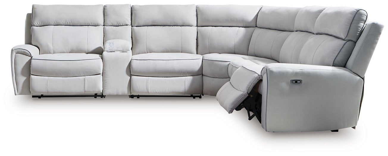 Social Pointe Reclining Sectional with Storage Console - FAMSA Furniture (TX)