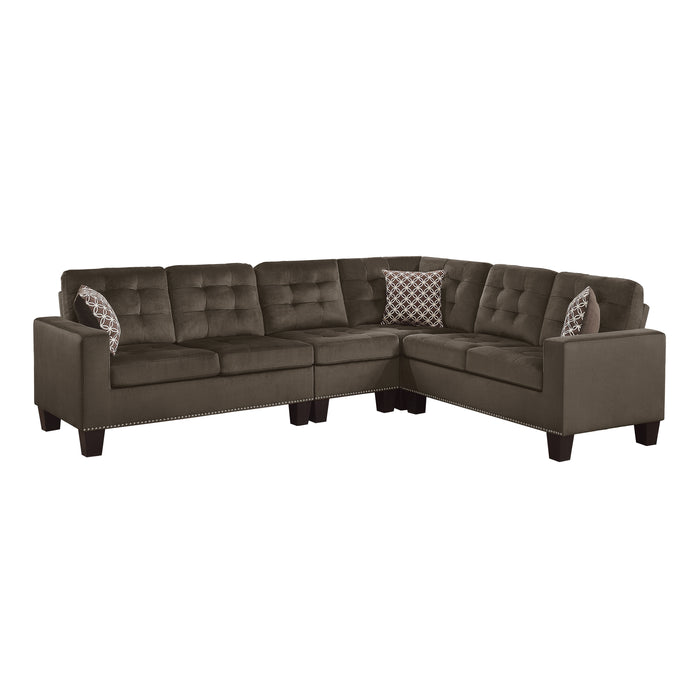 Lantana 2-Piece Reversible Sectional in Brown - 9957CH*SC - FAMSA Furniture (TX)