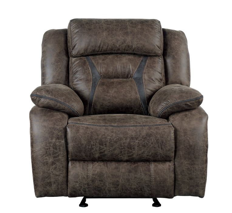 Madrona Hill Glider Reclining Chair in Brown - 9989DB-1 - FAMSA Furniture (TX)