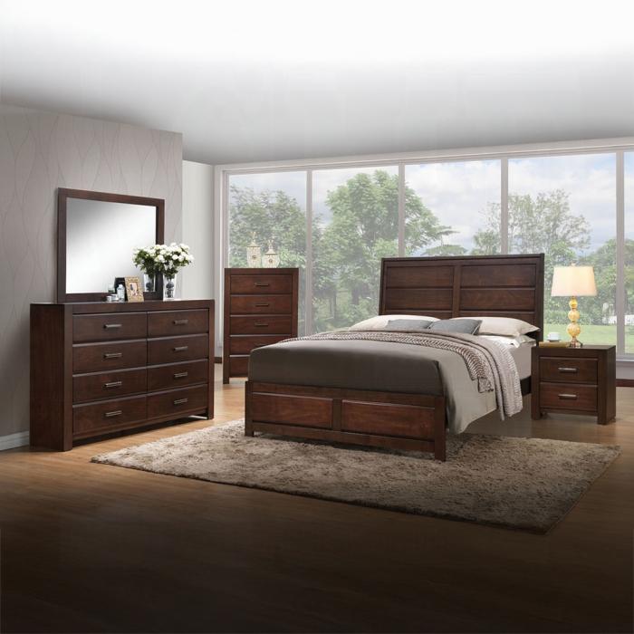 Oberreit Walnut Queen Bed - FAMSA Furniture (TX)