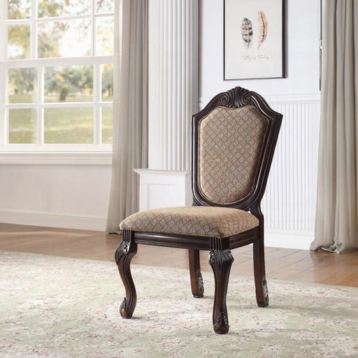 Chateau De Ville Fabric & Espresso Side Chair - FAMSA Furniture (TX)