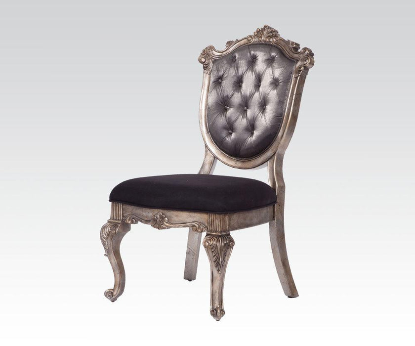 Acme Chantelle Button Tufted Back Seat Dining Side Chair (Set of 2) in Antique Platinum 60542 - FAMSA Furniture (TX)
