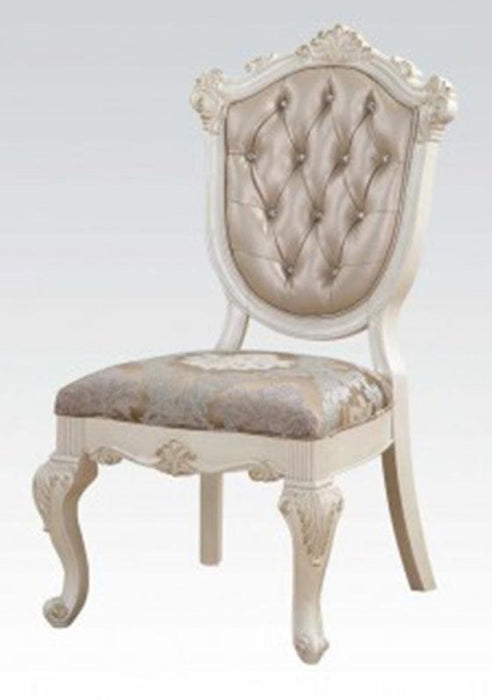 Acme Chantelle Side Chair in Rose Gold and Pearl White (Set of 2) 63542 - FAMSA Furniture (TX)