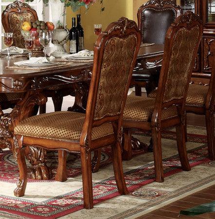 Acme Dresden Pedestal Dining Side Chairs in Brown Cherry Oak 12153 (Set of 2) - FAMSA Furniture (TX)