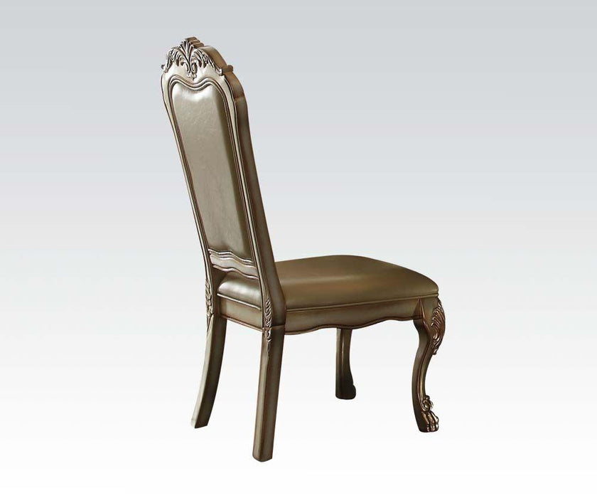 Acme Dresden Side Chair in Gold Patina (Set of 2) - FAMSA Furniture (TX)