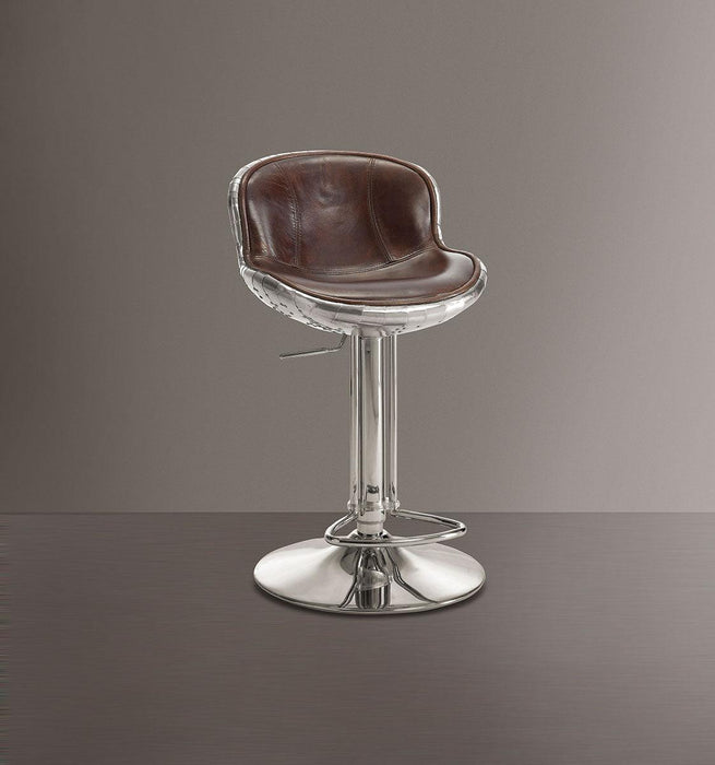 Acme Furniture Brancaster Adjustable Armless Swivel Stool in Vintage Brown (Set of 2) 96556 - FAMSA Furniture (TX)