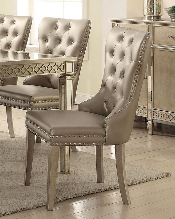 Acme Furniture Kacela Side Chair in Champagne (Set of 2) 72157 - FAMSA Furniture (TX)
