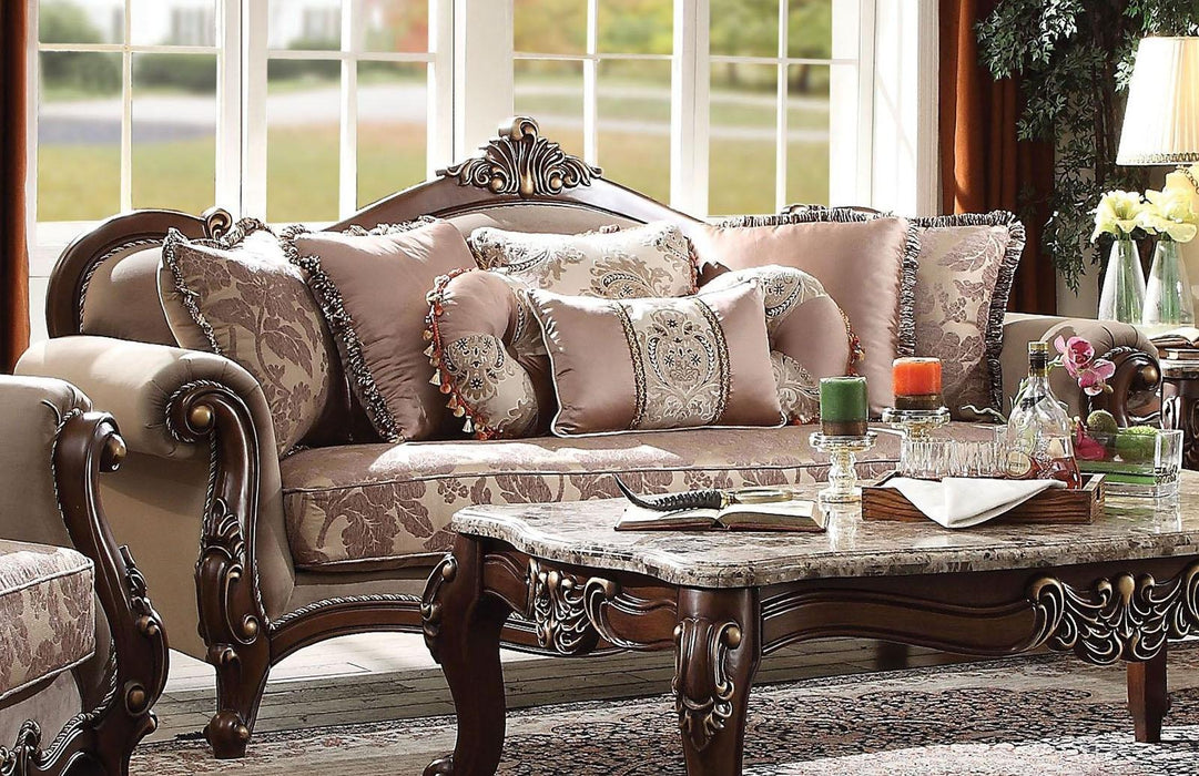 Acme Furniture Mehadi Sofa with 8 Pillows in Walnut 50690 - FAMSA Furniture (TX)