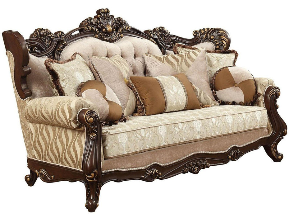 Acme Furniture Shalisa Sofa with 7 Pillows in Walnut 51050 - FAMSA Furniture (TX)