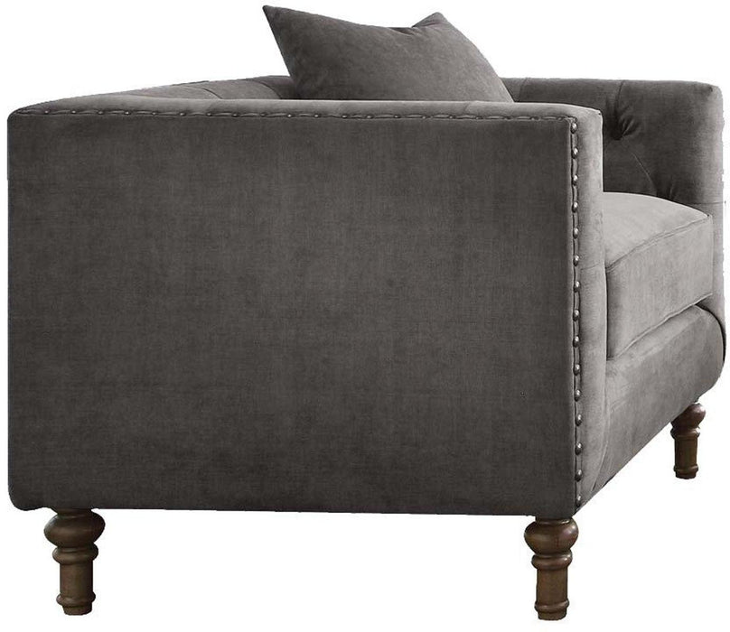 Acme Furniture Sidonia Arm Chair in Gray Velvet 53582 - FAMSA Furniture (TX)