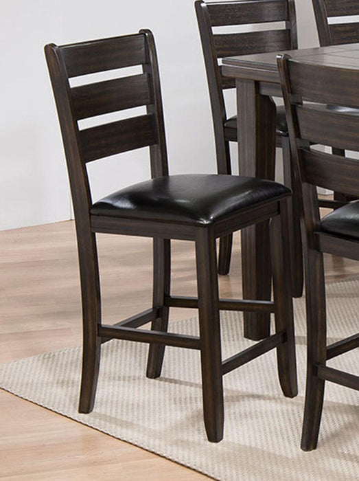 Acme Furniture Urbana Counter Height Chair in Black and Espresso (Set of 2) 74633 - FAMSA Furniture (TX)