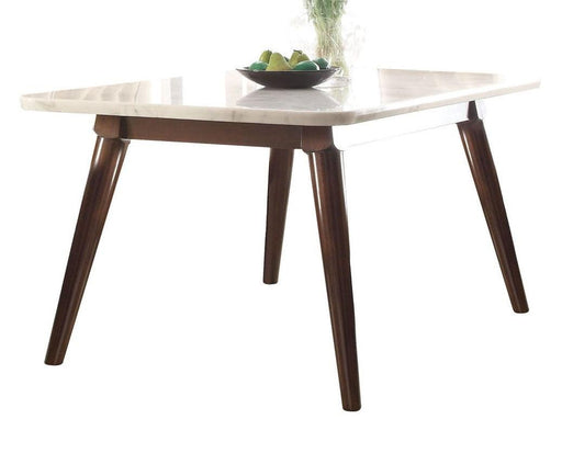 Acme Gasha Dining Table in White/Walnut 72820 - FAMSA Furniture (TX)
