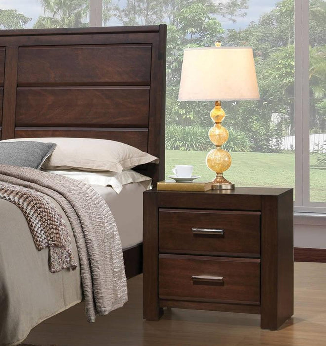 Acme Oberreit 2 Drawer Nightstand in Walnut 25793 - FAMSA Furniture (TX)