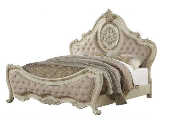 Acme Ragenardus Queen Bed in Antique White 27010Q - FAMSA Furniture (TX)