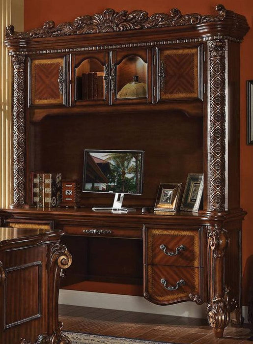 Acme Vendome Bookcase with Intricate Carving Design in Cherry 92128 - FAMSA Furniture (TX)