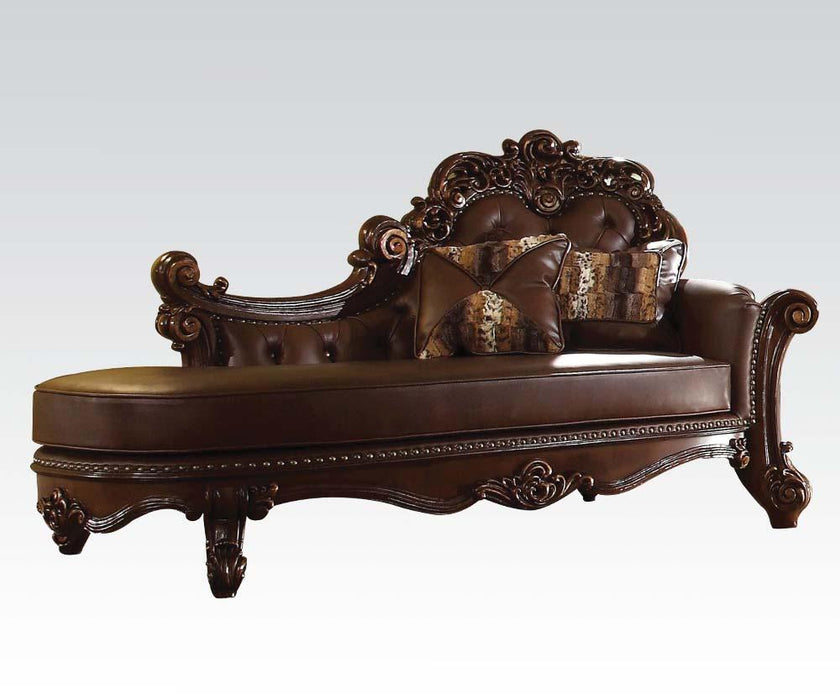 Acme Vendome Chaise in Cherry 96491 - FAMSA Furniture (TX)