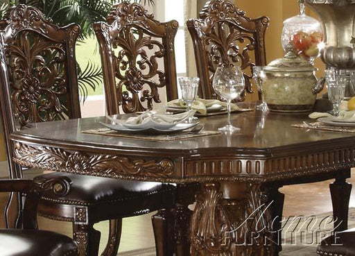 Acme Vendome Double Pedestal Dining Table in Cherry - FAMSA Furniture (TX)