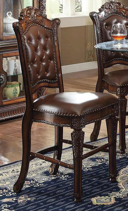 Acme Vendome Counter Height Chair with Tufted Back (Set of 2) in Cherry 62034 - FAMSA Furniture (TX)