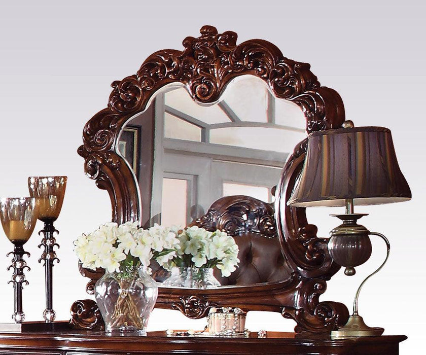 Acme Vendome Landscape Mirror with Intricate Details in Cherry 22004 - FAMSA Furniture (TX)