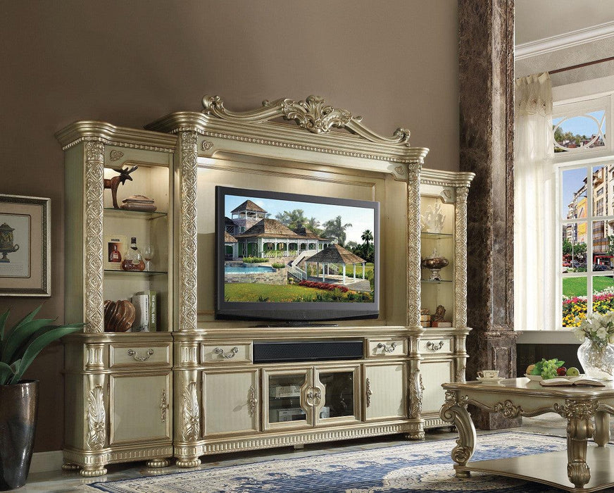 Acme Vendome TV Console in Gold Patina 91313 - FAMSA Furniture (TX)