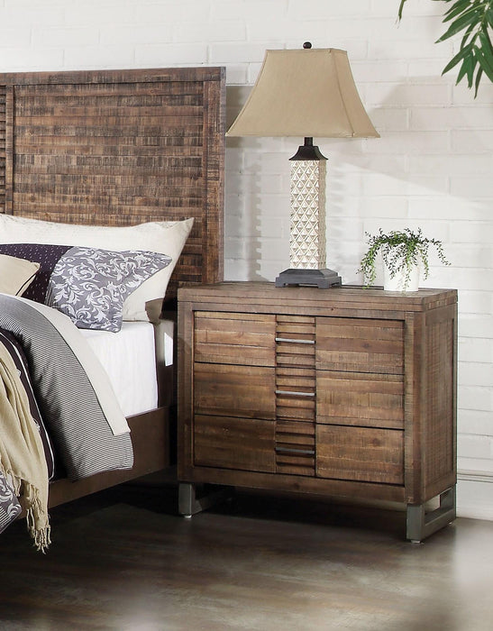 Andria Reclaimed Oak Nightstand - FAMSA Furniture (TX)
