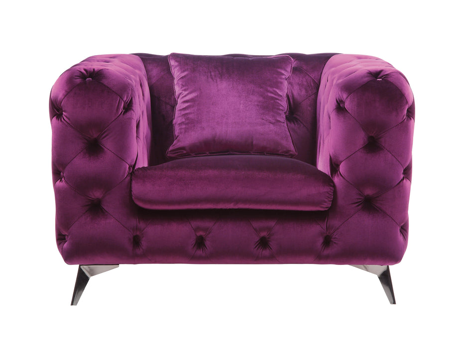 Atronia Purple Fabric Chair - FAMSA Furniture (TX)
